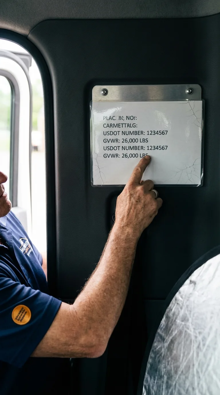 USDOT licensing placard verification in East Peoria